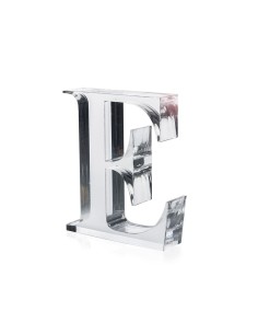 iPLEX Design - Font Lettera ""E"" Trasparente in plexiglass - 13x15x3 cm