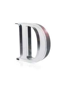 iPLEX Design - Font Lettera ""D"" Trasparente in plexiglass - 15x15x3 cm