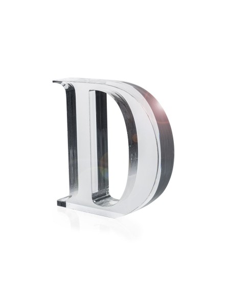 iPLEX Design - Font Lettera ""D"" Trasparente in plexiglass - 15x15x3 cm