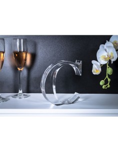 iPLEX Design - Font Lettera ""C"" Trasparente in plexiglass - 15x15x3 cm 2