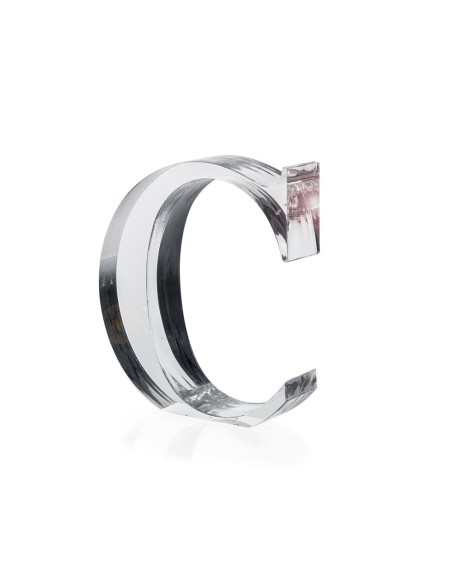 iPLEX Design - Font Lettera ""C"" Trasparente in plexiglass - 15x15x3 cm