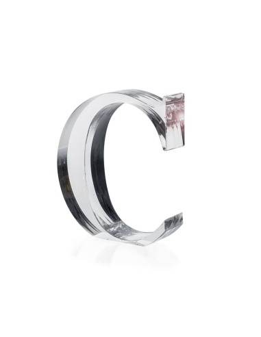 iPLEX Design - Font Lettera ""C"" Trasparente in plexiglass - 15x15x3 cm