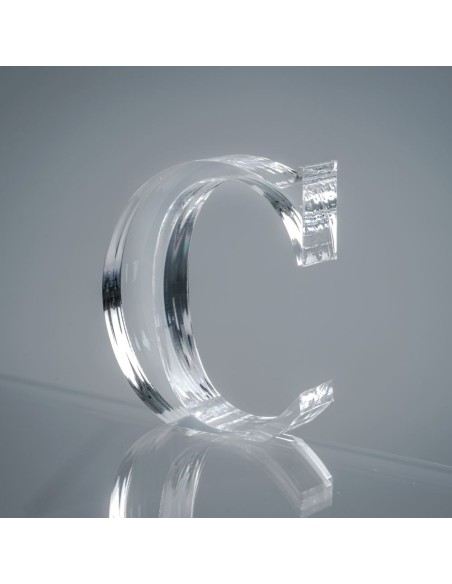 iPLEX Design - Font Lettera ""C"" Trasparente in plexiglass - 15x15x3 cm