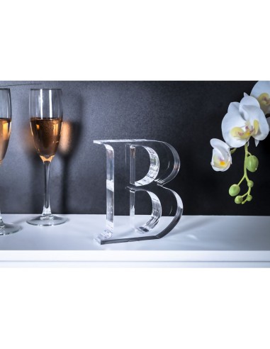 iPLEX Design - Font Lettera ""B"" Trasparente in plexiglass - 13x15x3 cm