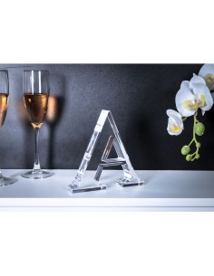 iPLEX Design - Font Lettera ""A"" Trasparente in plexiglass - 15x15x3 cm 2