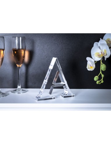iPLEX Design - Font Lettera ""A"" Trasparente in plexiglass - 15x15x3 cm