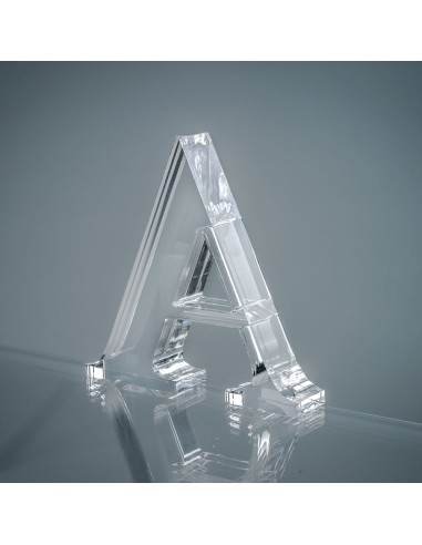 iPLEX Design - Font Lettera ""A"" Trasparente in plexiglass - 15x15x3 cm