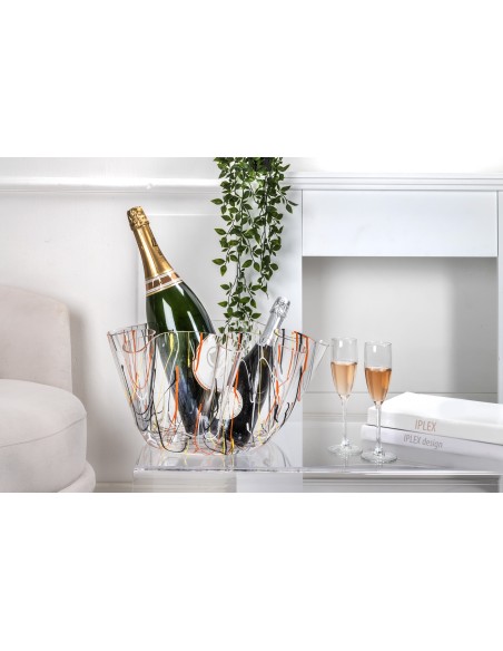 iPLEX Design - Drappeggi Vaso Grande Multicolour in plexiglass - multicolor - 45x27x47 cm