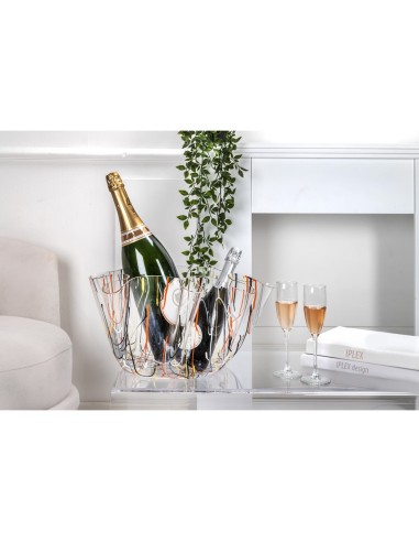 iPLEX Design - Drappeggi Vaso Grande Multicolour in plexiglass - multicolor - 45x27x47 cm