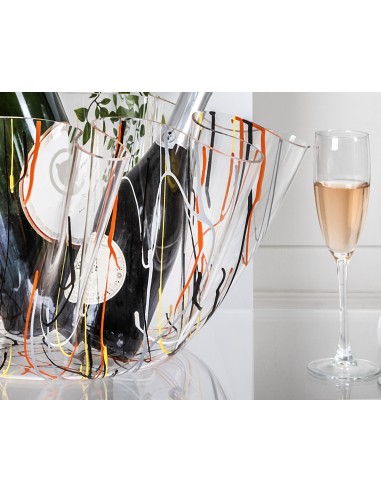 iPLEX Design - Drappeggi Vaso Grande Multicolour in plexiglass - multicolor - 45x27x47 cm