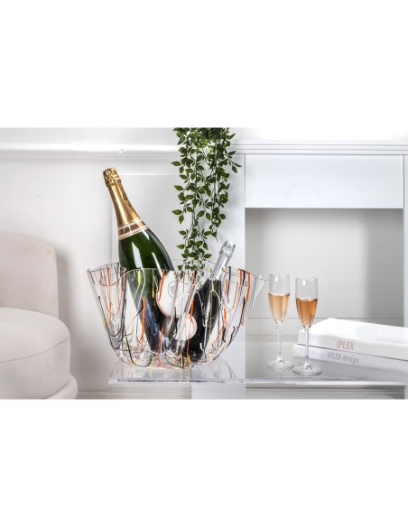 iPLEX Design - Drappeggi Vaso Grande Multicolour in plexiglass - multicolor - 45x27x47 cm