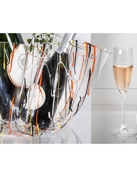 iPLEX Design - Drappeggi Vaso Grande Multicolour in plexiglass - multicolor - 45x27x47 cm