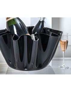 iPLEX Design - Drappeggi Vaso Grande Nero in plexiglass - 45x27x47 cm 2