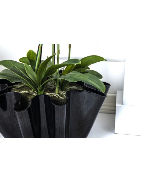 iPLEX Design - Drappeggi Vaso Grande Nero in plexiglass - 45x27x47 cm