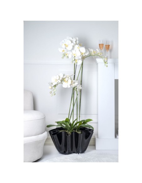 iPLEX Design - Drappeggi Vaso Grande Nero in plexiglass - 45x27x47 cm