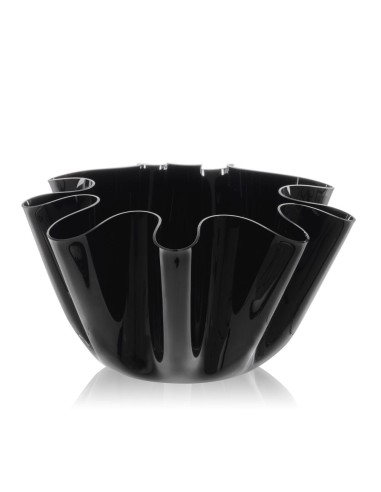 iPLEX Design - Drappeggi Vaso Grande Nero in plexiglass - 45x27x47 cm