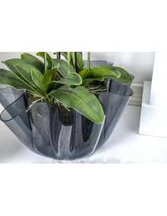 iPLEX Design - Drappeggi Vaso Grande Fume' in plexiglass - fumè - 45x27x47 cm 2
