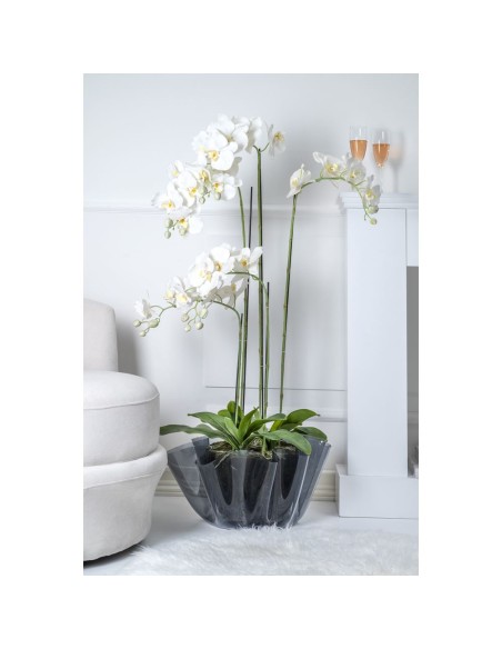 iPLEX Design - Drappeggi Vaso Grande Fume' in plexiglass - fumè - 45x27x47 cm