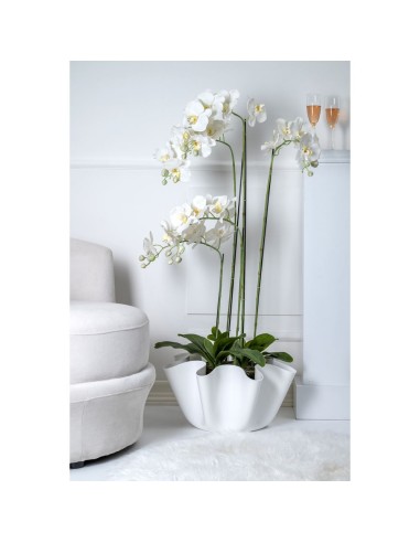 iPLEX Design - Drappeggi Vaso Grande Bianco in plexiglass - 45x27x47 cm