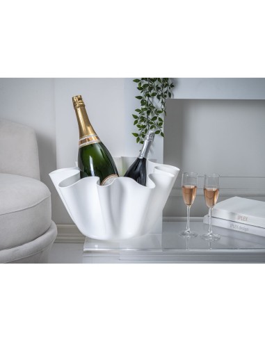 iPLEX Design - Drappeggi Vaso Grande Bianco in plexiglass - 45x27x47 cm