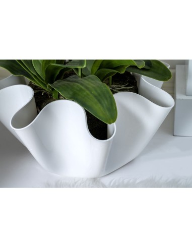 iPLEX Design - Drappeggi Vaso Grande Bianco in plexiglass - 45x27x47 cm