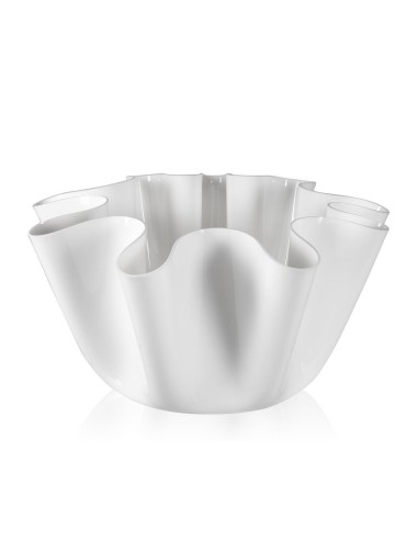 iPLEX Design - Drappeggi Vaso Grande Bianco in plexiglass - 45x27x47 cm