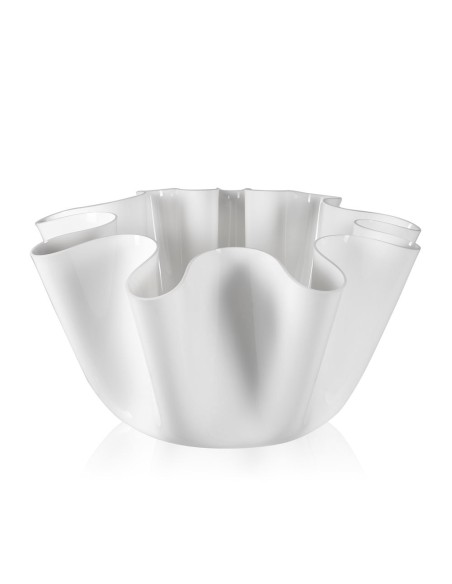 iPLEX Design - Drappeggi Vaso Grande Bianco in plexiglass - 45x27x47 cm
