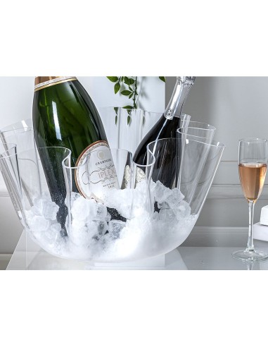 iPLEX Design - Drappeggi Vaso Grande Trasparente in plexiglass - 45x27x47 cm