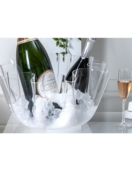 iPLEX Design - Drappeggi Vaso Grande Trasparente in plexiglass - 45x27x47 cm