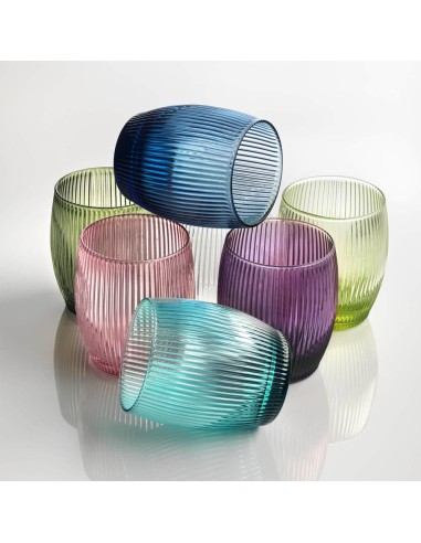 IVV - GLUGLU SET 6 BICCHIERI COLORI ASSORTITI CL.30