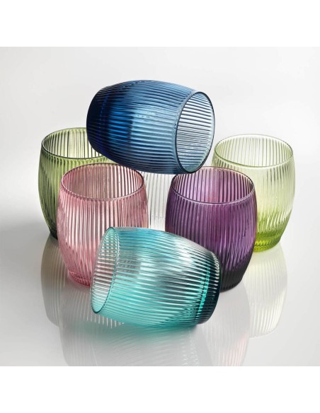 IVV - GLUGLU SET 6 BICCHIERI COLORI ASSORTITI CL.30
