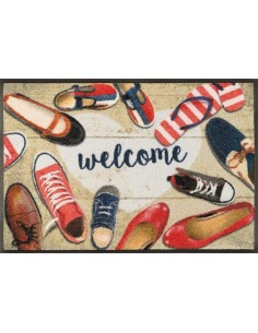Kleen-tex - Tappeto ''Shoes welcome'' Linea wash+dry Design 50x75 cm