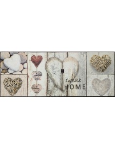 Kleen-tex - Tappeto ''Vintage Hearts'' Linea wash+dry Design 75x190 cm