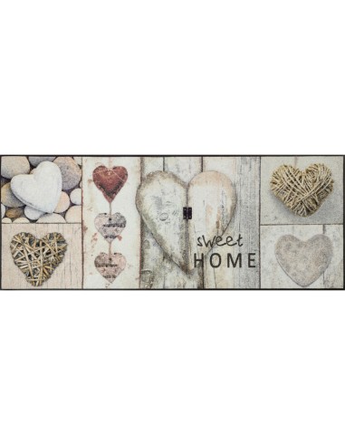 Kleen-tex - Tappeto ''Vintage Hearts'' Linea wash+dry Design 75x190 cm