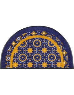 Kleen-tex - Tappeto ''Round Azulejo'' Linea wash+dry Design Special Shape 50x85 cm