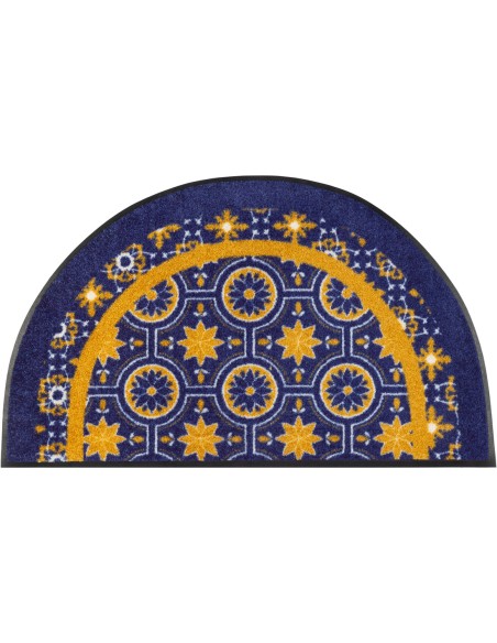 Kleen-tex - Tappeto ''Round Azulejo'' Linea wash+dry Design Special Shape 50x85 cm