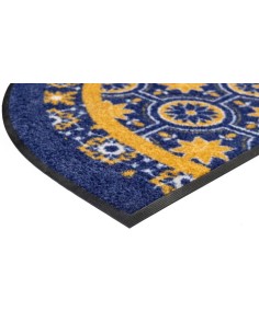 Kleen-tex - Tappeto ''Round Azulejo'' Linea wash+dry Design Special Shape 50x85 cm 2