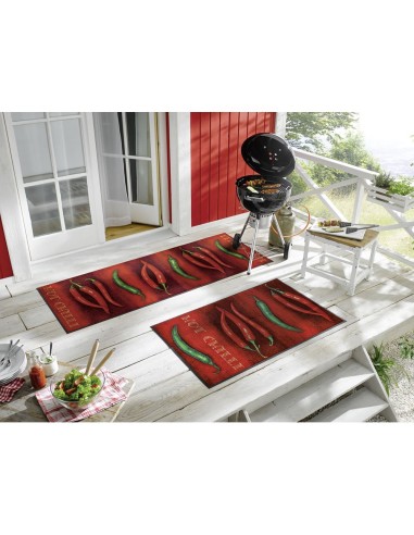 Kleen-tex - Tappeto ''Hot Chilli'' Linea wash+dry Design 75x190 cm