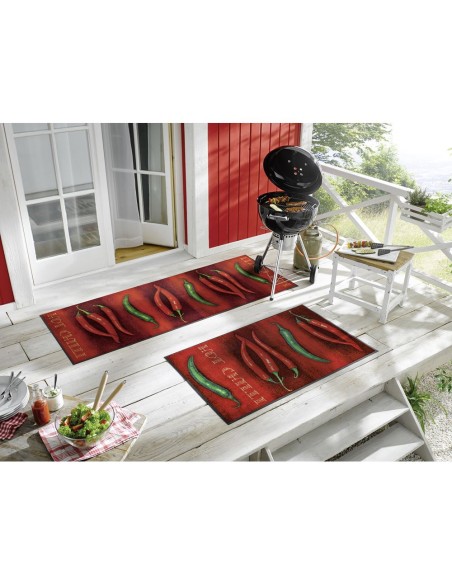 Kleen-tex - Tappeto ''Hot Chilli'' Linea wash+dry Design 75x190 cm
