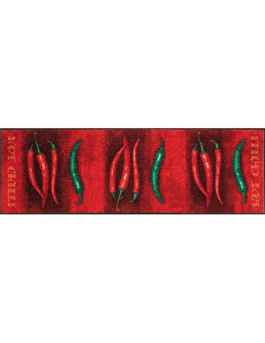 Kleen-tex - Tappeto ''Hot Chilli'' Linea wash+dry Design 60x180 cm