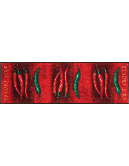 Kleen-tex - Tappeto ''Hot Chilli'' Linea wash+dry Design 60x180 cm