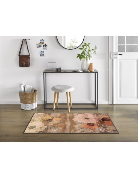 Kleen-Tex - Tappeto Retro Roses  Linea wash+dry Decor cm 75x120