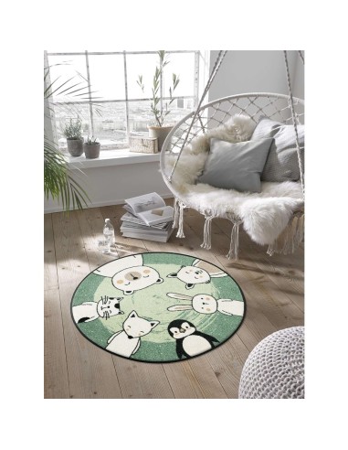 Kleen-Tex - wash+dry Zerbino animal Friends, Ø 85 cm, colorato, interno ed esterno, lavabile