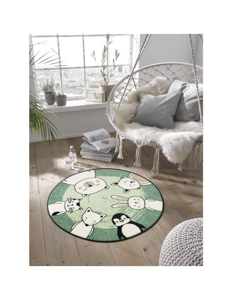 Kleen-Tex - wash+dry Zerbino animal Friends, Ø 85 cm, colorato, interno ed esterno, lavabile