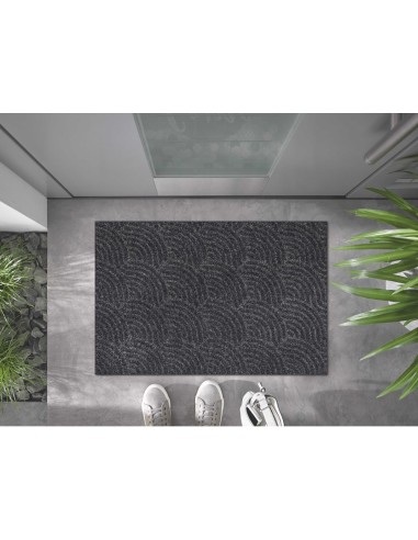 Kleen-tex - Tappeto ''DUNE Waves dark grey'' Linea DUNE 60x90 cm