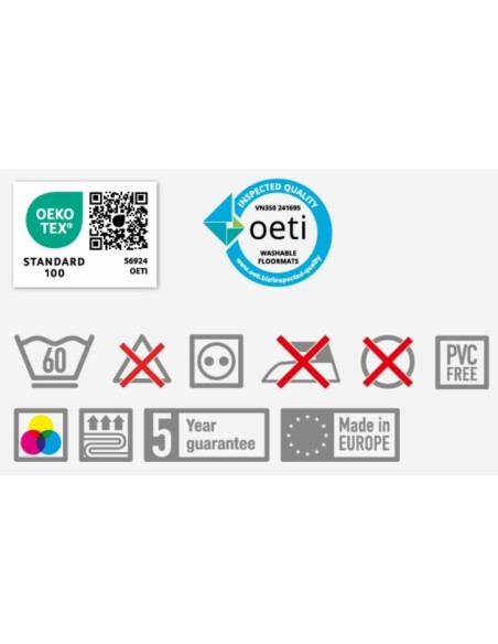 Kleen-Tex - Tappeto Bloomibri Linea wash+dry Decor cm 60x180cm