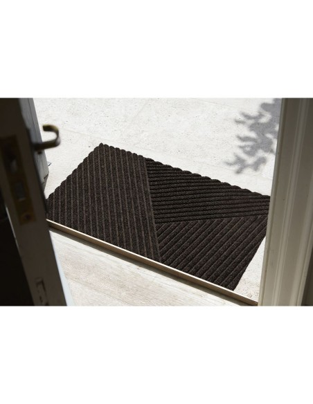 Kleen-tex - Tappeto ''DUNE Stripes dark brown'' Linea DUNE 60x90 cm