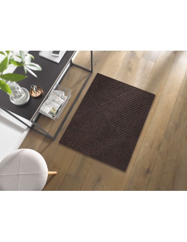 Kleen-tex - Tappeto ''DUNE Stripes dark brown'' Linea DUNE 60x90 cm