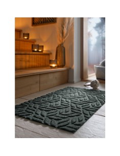 Kleen-Tex - Tappeto DUNE Leaves midnight-green cm 60x90 2