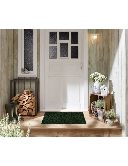 Kleen-Tex - Tappeto DUNE Leaves midnight-green cm 60x90